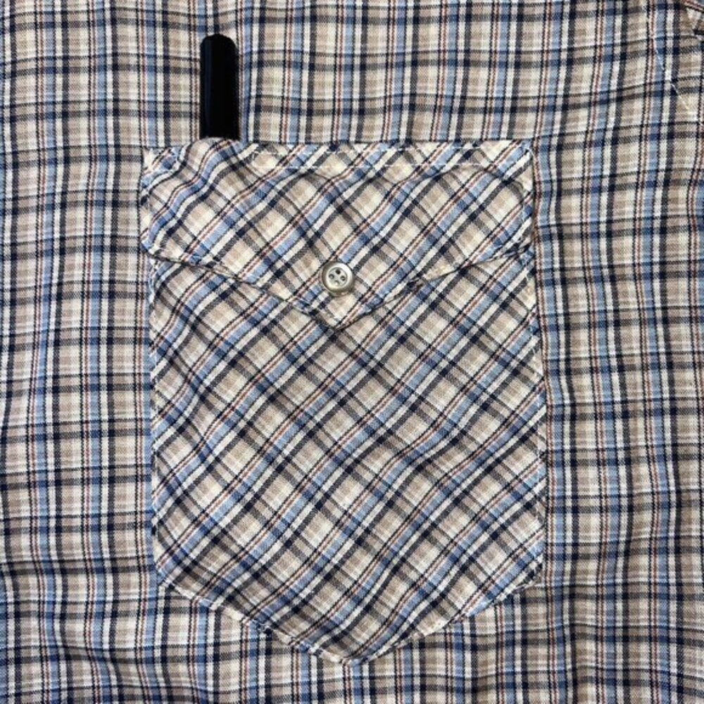 Wrangler Long Tails Cowboy Cut Shirt Large Single Needle Stitch USA Made 70s vtg - Picture 5 of 7